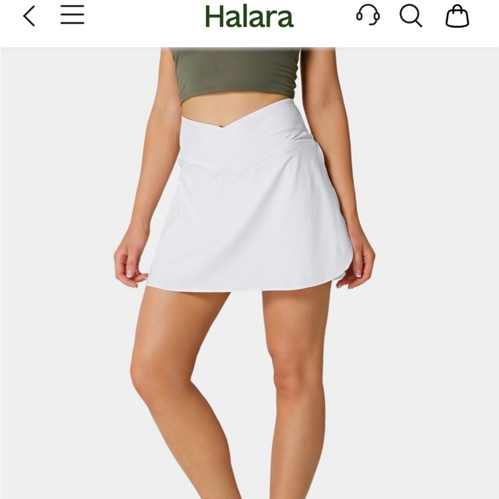 Halara size small white tennis skirt